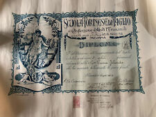 Regno Italy, Vittorio Emanuele III Big Certificate, Diploma Tailoring Of 1928 picture