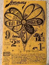 Rare Harmony Concert Cow Palace 1968 Creedence, Iron Butterfly Handbill Original picture