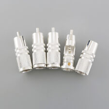 4PCS/8PCS RCA Plug Silver Plated Copper Connectors for HiFi Wire Speaker Cable picture