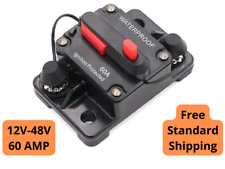 60 Amp Waterproof Circuit Breaker Auto/Marine/Solar 12-48V DC Manual Reset picture