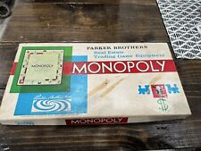 Vintage 1961 Monopoly Board Game Parker Brothers Classic Original picture