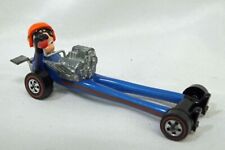 Vintage 1971 Hot Wheels Farbs Hy Gear with Goggles Dragster Blue Honest Original picture