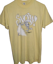 vintage 1970s Snow ski yellow t shirt Hanes Medium picture