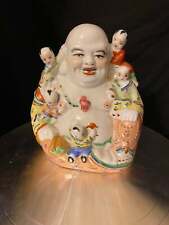 Vintage Chinese Buddha Fertility Sculpture. Chinese Famille Rose Republic Period picture