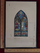 Vintage Stained Glass Watercolor Painting Orco Inc. Designs picture