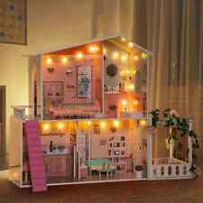 ROBUD Wooden Dollhouse for Children Aged 3-12 Children's Dollhouse Birthday Gift picture