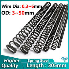 Compression Spring Black 0.3-6mm Wire Diameter Small Springs Steel 305mm Length picture
