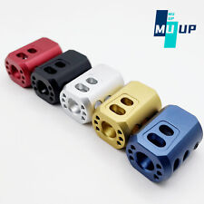 Top Flat Muzzle Brake Compensator  1/2''x28 TPI For 9mm Anodized Black Red Gold picture