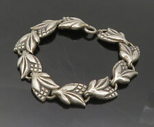 NAPIER 925 Sterling Silver - Vintage Antique Rare Floral Chain Bracelet - BT7958 picture
