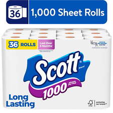 New Scott 1000 Toilet Paper, 36 Rolls, 1000 Sheets Per Roll (36,000 Total) 1-ply picture