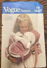 Vintage Vogue Pattern Doll, Carrier, and Coverlet Toy Sewing Craft picture