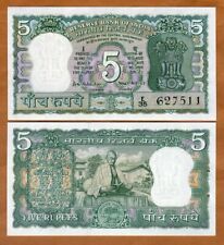 India, 5 Rupees, ND (1969), P-68, UNC W/H, Commemorative, Gandhi Centennial picture