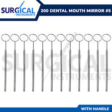 200 pcs Dental Mouth Mirror #5 with 05 Handle Excellent Quality picture