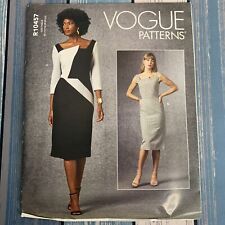 Vogue R10457 Pencil Dress w Asymmetrical Neckline Sz 14-22 UNCUT  picture
