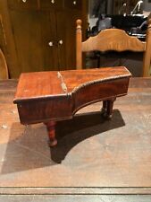 A VERY NICE ANTIQUE PIANO FORM FINE MAHOGANY JEWELRY CASKET picture