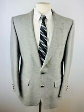 Vintage Mens 40S Gray Super Soft Pure Cashmere Blazer Sport Coat Suit Jacket picture