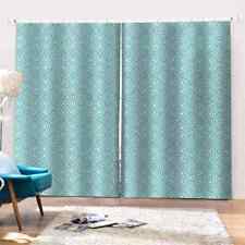 Elegant antique light blue pattern Printing 3D Blockout Curtains Fabric Window picture