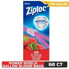 Ziploc Gallon Food Storage Slider Bags, Power Shield Technology, 68 Count picture