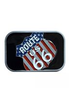 Route 66 Belt Buckle Western Cowboy Native American Motorcyclist (R66-03) picture