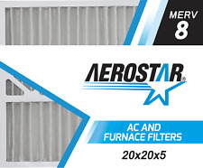 Aerostar 20x20x5 MERV 8 Honeywell Replacement Air Filter, 2 Pack picture