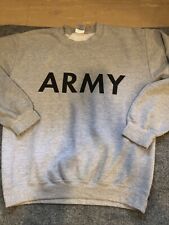 Jerzees Vintage U.S. Army Sweatshirt Gray Long Sleeve Crewneck -Men's Medium picture