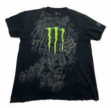 Fox Racing #4 Monster Energy Ricky Carmichael T-Shirt Men's Size L Black AL8 picture