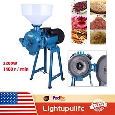 Commercial Stainles Steel Grain Grinder Hammer Mill Grinding Machine 2200W 110V picture