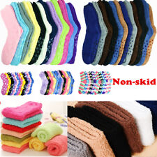 Lot 3-10 Pairs Mens Womens Soft Cozy Fuzzy With Non Skid Socks Home Warm Slipper picture