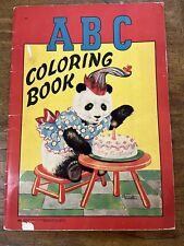 Vintage ABC Coloring Book 1940’s Saalfield publishing picture