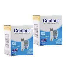 Contour Blood Glucose Test Strips - 7097C - 100 Count - 2 Boxes EXP 7-25 picture