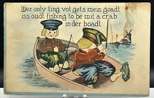 Antique 1915 Crab In The Boat Postcard  picture