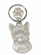 Yorkshire Terrier Yorkie Pewter Key Chain K15B picture