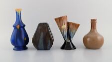 Four retro vases in glazed ceramics. Belgium, 1960s / 70s. picture
