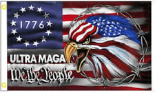 3X5 ULTRA MAGA WE THE PEOPLE 1776 TRUMP 2024 PATRIOTIC EAGLE FLAG BANNER 100D picture