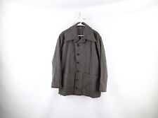 Vtg 30s 40s Streetwear Mens 42R Distressed Wool Tweed Button Jacket Gray Plaid picture