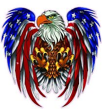 Defending American bald eagle American flag decal Large 48