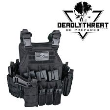 Urban Assault Black Storm Tactical Vest Plate Carrier picture