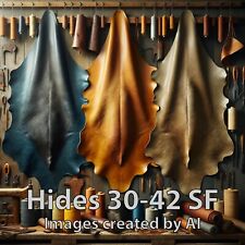 Whole upholstery leather cowhides bright colors 30 to 42 SF (5x6' to 6x7') picture