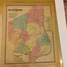 Antique Map Huntington, CT - FW Beers Atlas of New York and Vicinity 1867 picture