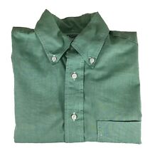 Gitman Bros Vintage Men's Green Cotton Button Down Shirt Sz Small Made In USA picture