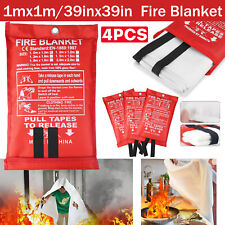 4 PACK FIRE BLANKET Fiberglass Hero Emergency Home Retardant Prepared 40''x40'' picture