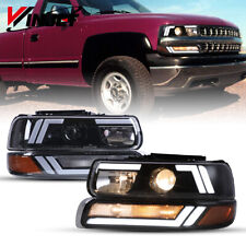 For 1999-2002 Chevy Silverado 2000-2006 Tahoe Suburban 1500 2500 LED Headlights picture