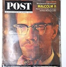 Vintage Sept. 1964 Saturday Evening Post Magazine Malcolm X picture