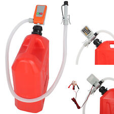 Fuel Transfer Pump Battery Powered 3.2 GPM Gas Pump w/ Auto-stop 4 Adapter Gift picture