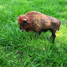 OOAK Needle Felted Bison  Buffalo Wool Animal Sculpture By Tatiana Trot picture