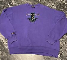 VTG Furman Paladins Music School JanSport Crewneck Sweater Purple Sz L USA Made picture