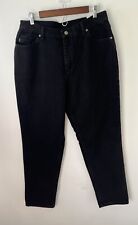 Chic Women’s Jeans Black Relaxed Fit High Waist Straight NWT Vintage 16 Average picture