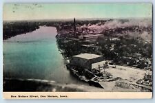Des Moines Iowa IA Postcard Des Moines River Exterior View c1911 Vintage Antique picture