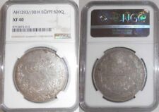 1904H Silver Coin Egypt 20 Qirsh Ottoman Sultan Abdul Hamid II NGC Graded XF 40 picture