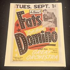 vintage 1961 Fats Goin’ Home Domino and his Great Orchestra flyer FD18 picture